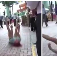 Vivant mal sa rupture, une jeune chinoise pète les plombs en pleine rue !