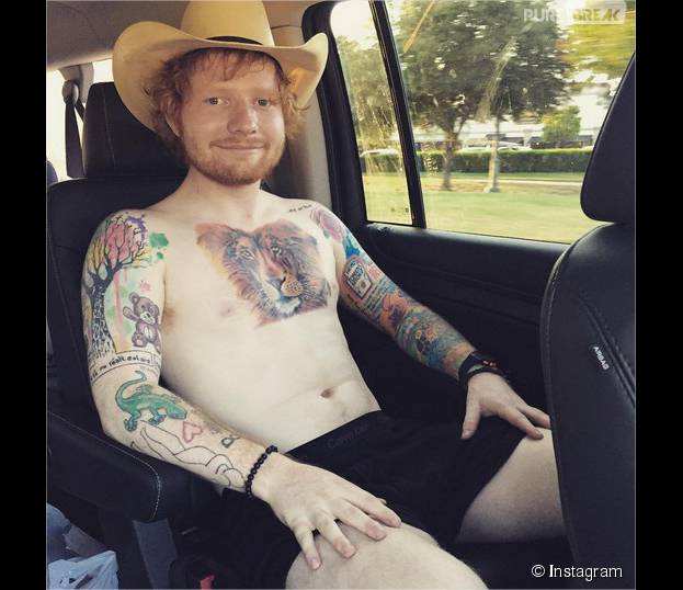 Ed Sheeran : torse nu, tatoué et en caleçon sur Instagram