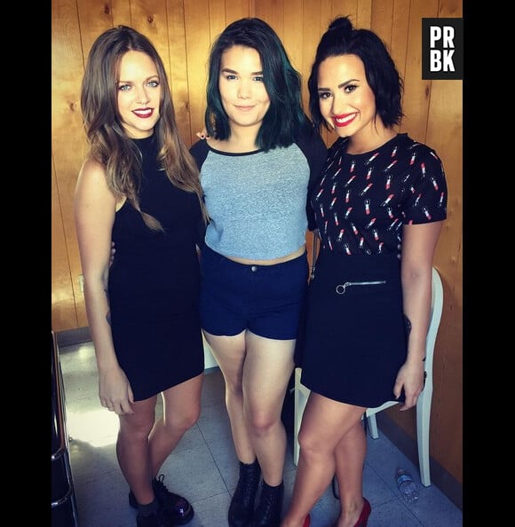Demi Lovato retrouve Madison de la Garza lors de l'IHeartRadio Festival à Las Vegas le samedi 19 septembre