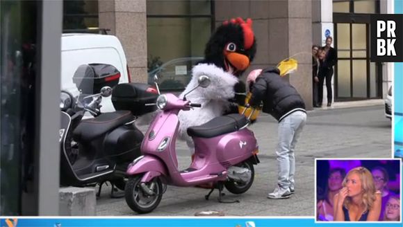 Enora Malagré attaquée par une poule géante sur D8