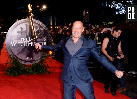 Vin Diesel et son crâne rasé à l'avant-première du film Le dernier chasseur de sorcières