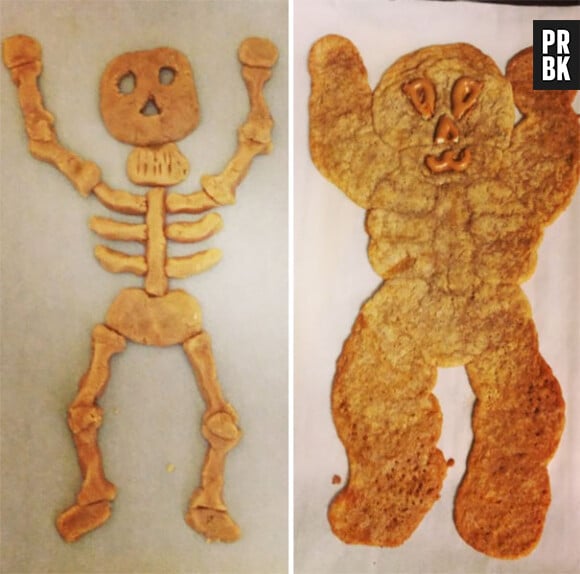 Un squelette en biscuits sans gluten