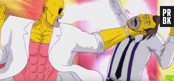 Les Simpson : saison 27 :  une référence à Scarface dans le générique spécial années 80