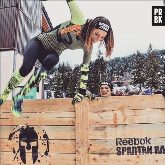 Laury Thilleman sportive et courageuse à la Spartan Winter Race Valmorel 2016