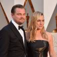 Leonardo DiCaprio et Kate Winslet sur le tapis rouge des Oscars le 28 février 2016
