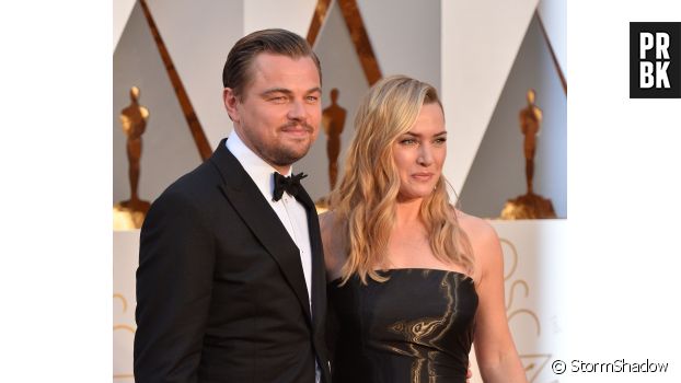 Leonardo DiCaprio et Kate Winslet sur le tapis rouge des Oscars le 28 février 2016
