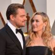 Leonardo DiCaprio et Kate Winslet réunis sur le tapis rouge des Oscars le 28 février 2016