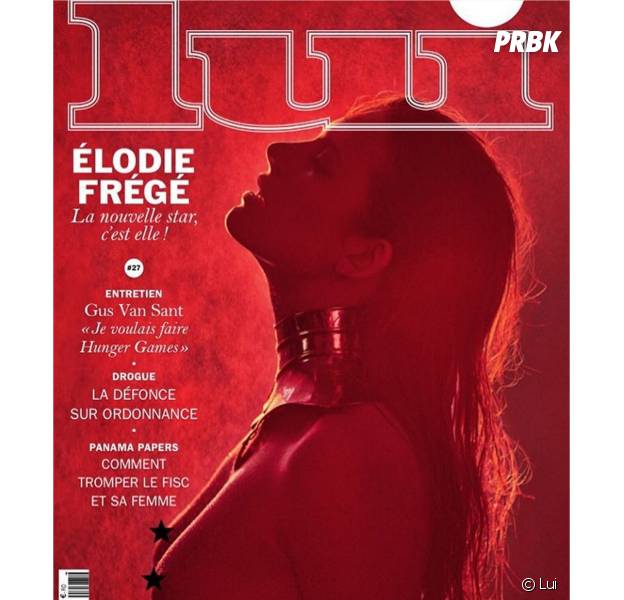 Elodie Frégé (Nouvelle Star 2016) topless en Une de Lui