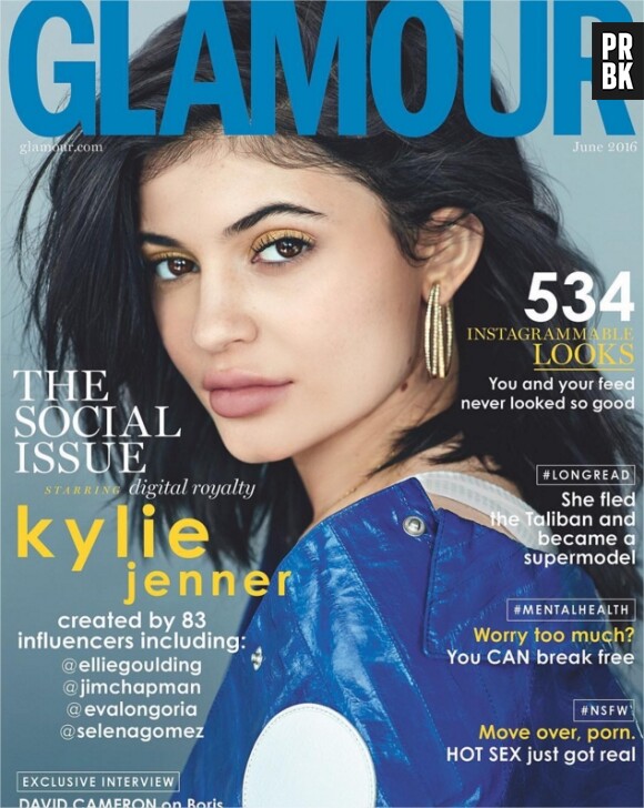 Kylie Jenner en Une de Glamour en mai 2016