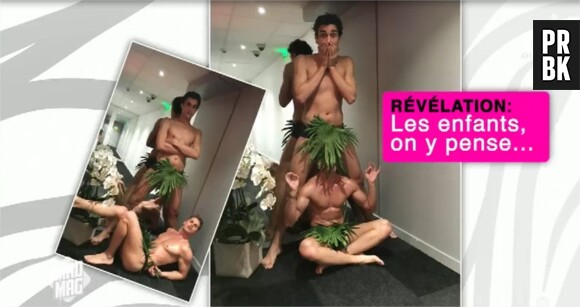 Benoit Dubois et Martial dénudés dans Le Mad Mag pour se moquer d'Aurélie Preston et Andréane le 31 mai 2016