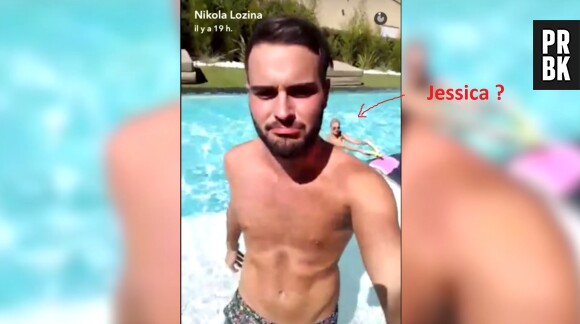 Nikola Lozina au bord d'une piscine avec Jessica