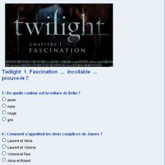 Twilight Fascination, es-tu incollable ?