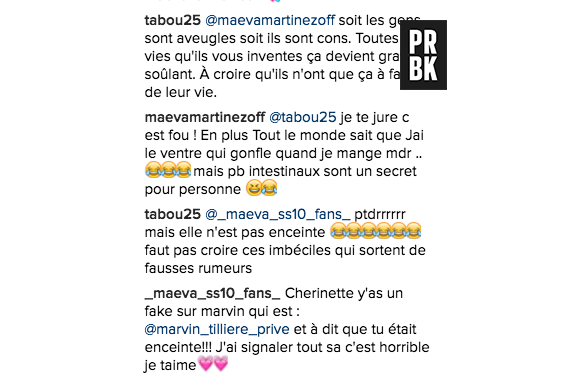 Maeva (Secret Story 10) enceinte de Marvin ? Elle répond à la rumeur sur Instagram ! 