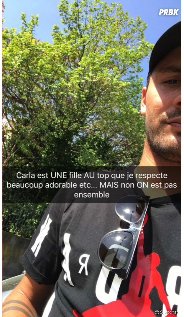 Kevin (Les Marseillais South America) de nouveau en couple avec Carla ? Il met les choses au clair sur Snapchat