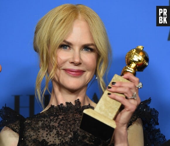 Nicole Kidman gagnante aux Golden Globes 2018 le 7 janvier à Los Angeles