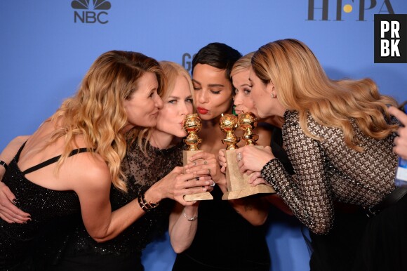 Les stars de Big Little Lies, grande gagnante des Golden Globes 2018 le 7 janvier à Los Angeles