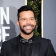 Ricky Martin sur le tapis rouge des Golden Globes 2018 le 7 janvier à Los Angeles