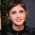 Emma Watson sur le tapis rouge des Golden Globes 2018 le 7 janvier à Los Angeles