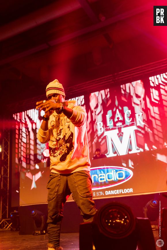 Black M sur la scène du Fun Radio Live au Scénith d'Albi le 2 mars 2018