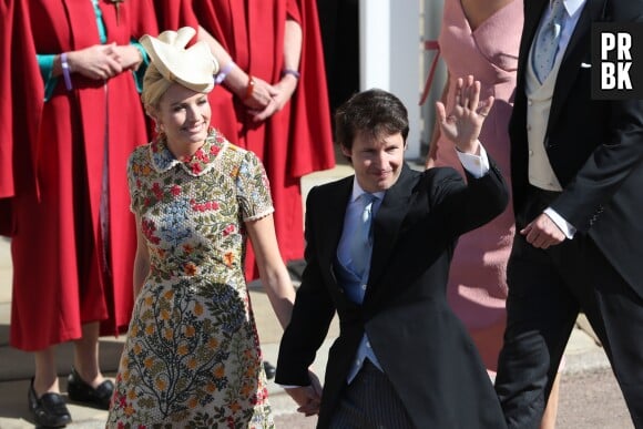 James Blunt et sa femme Sofia Wellesley au mariage de Meghan Markle et du Prince Harry.