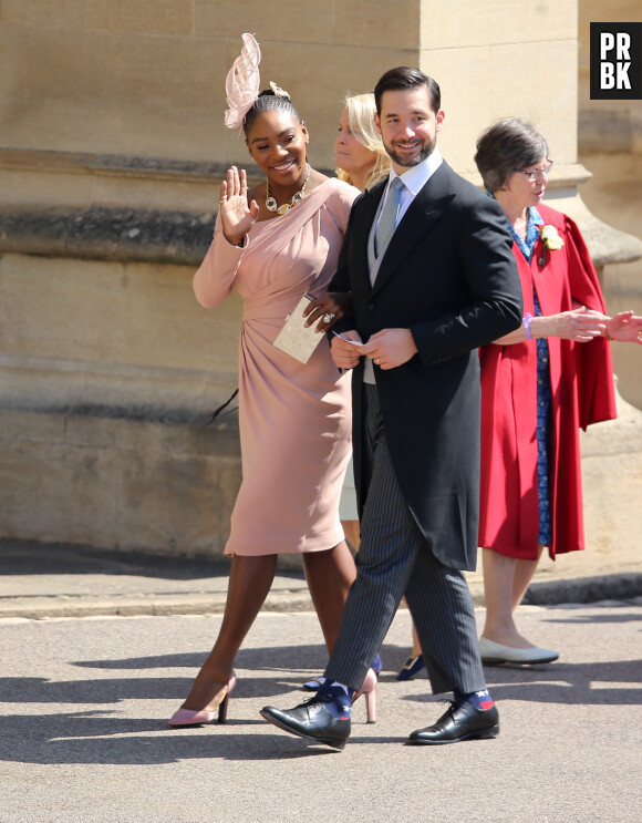 Serena Williams et son mari Alexis Ohanian au mariage de Meghan Markle et du Prince Harry.