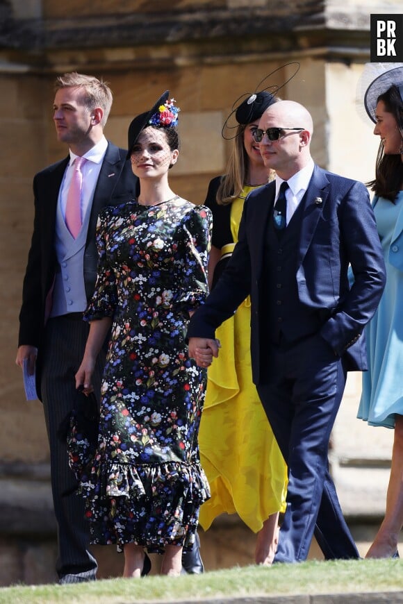Tom Hardy et sa femme Charlotte Riley au mariage de Meghan Markle et du Prince Harry.