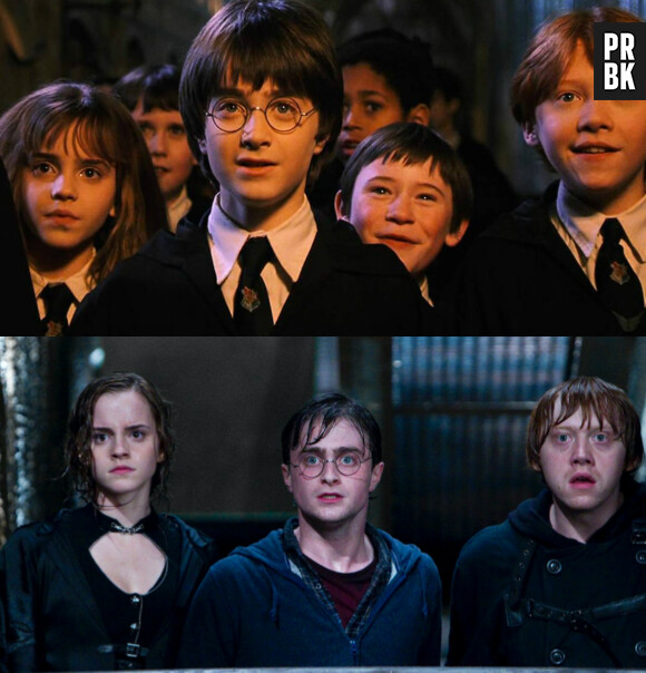 Daniel Radcliffe, Emma Watson... les stars de Harry Potter dans le premier film VS dans le dernier