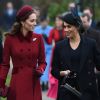 Meghan Markle et Kate Middleton à la messe de Noël le 25 décembre 2018