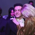 Rami Malek et Lucy Boynton lors d'une after-party des Golden Globes 2019