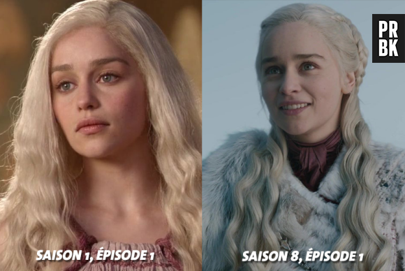 Game of Thrones : Emilia Clarke (Daenerys) au début de la série VS aujourd'hui