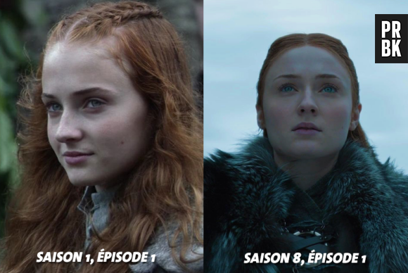 Game of Thrones : Sophie Turner (Sansa) au début de la série VS aujourd'hui