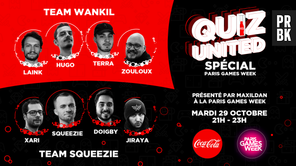 Quiz United by Coca-Cola à Paris Games Week : les équipes