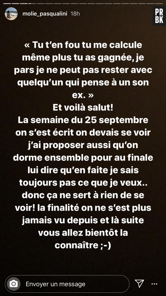 Molie (L'Île de la tentation) balance sur sa rupture avec Enzo