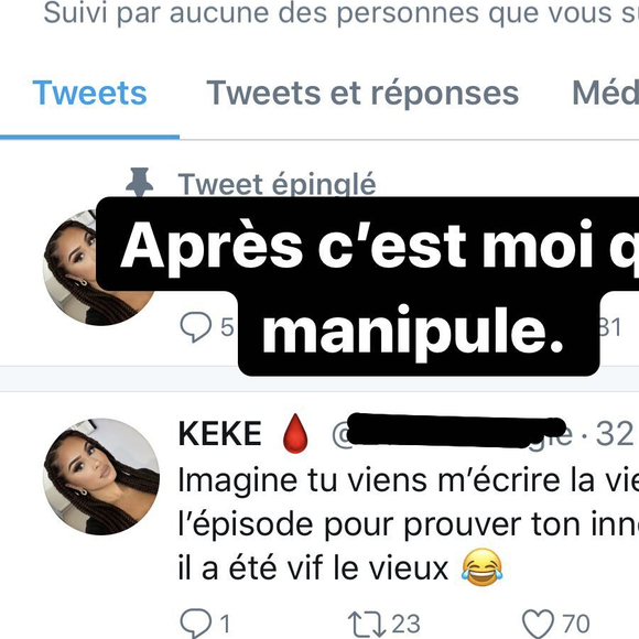 Milla Jasmine affiche Mujdat avec des messages de la fille sur Twitter