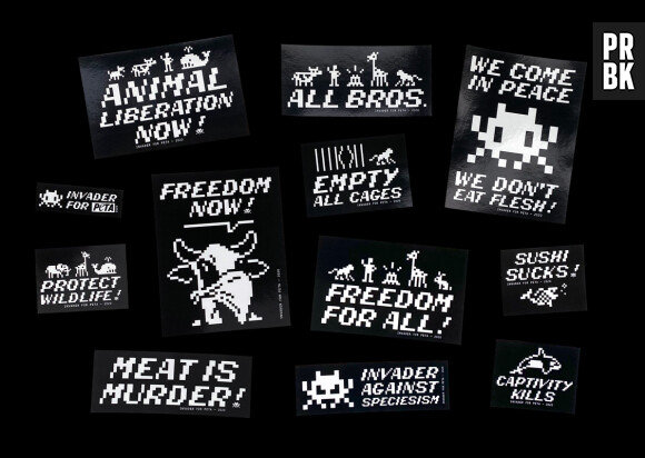 Invader x PETA : la collab de tee-shirts engagée qui se veut antispéciste