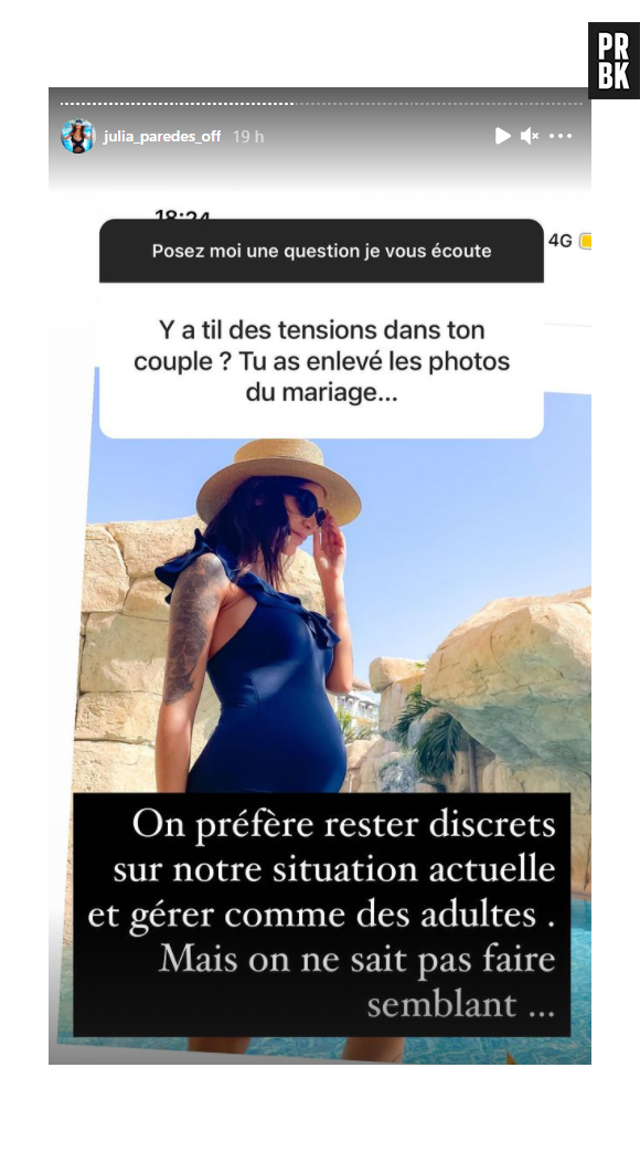 Julia Paredes bientôt le divorce avec Maxime Parisi ? La future maman se confie avec émotion
