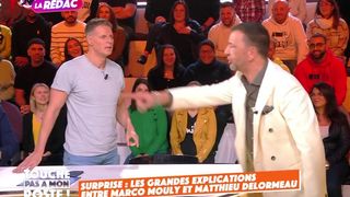 "Je vais le déchirer !" : Matthieu Delormeau affiché et menacé par Marco Mouly en direct dans TPMP, la blague à deux doigts de déraper