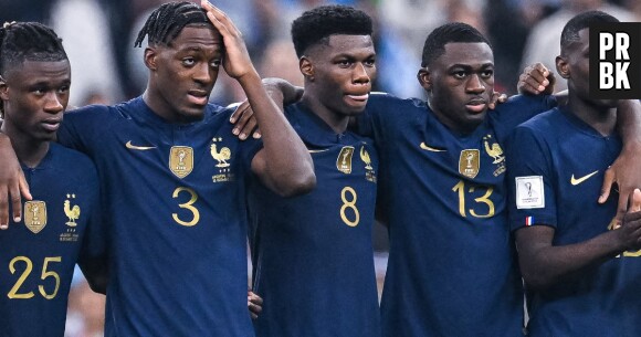 Les joueurs de l'Equipe de France de football lors de la finale face à l'Argentine: Aurélien Tchouaméni provoque une polémique