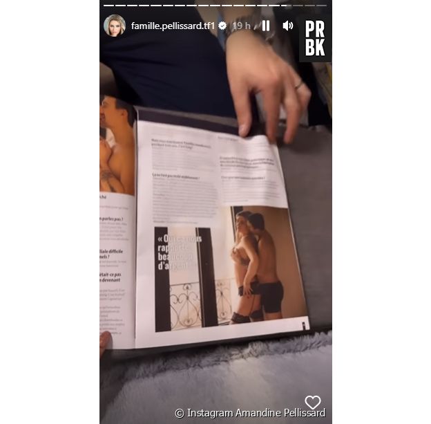 Amandine Pellissard a réalisé une interview et un reportage photo pour le magazine Choc. Elle y apparaît seins nus.