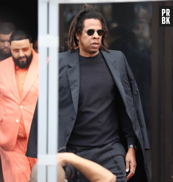 Exclusif - Jay-Z et Sean Combs (Puff Daddy, Puffy, Diddy, P. Diddy) arrivent à la cérémonie de l'étoile de DJ Khaled sur le Walk of Fame à Los Angeles, le 11 avril 2022.