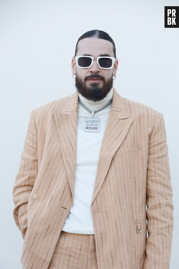 Le rappeur SCH - Les célébrités au photocall du défilé Jacquemus pour la présentatation de la toute dernière collection "Le Raphia" au Bourget, Seine-Saint-Denis (93), France, le 12 décembre 2022. © Veeren-Clovis/Bestimage