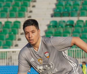 Samir Nasri lors du tournoi de football "UAE All Stars" lors de l’expo universelle Expo Dubaï 2020, à Dubaï, Emirats Arabes Unis, le 8 janvier 2022. © Nicolas Briquet/Bestimage
