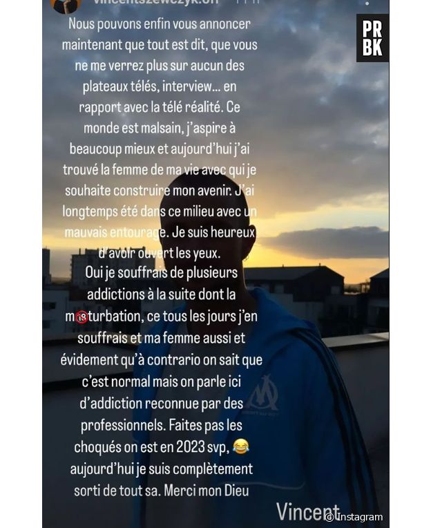 Vincent réagit à son addiction à la masturbation