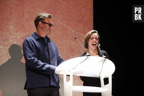 Michel Hazanavicius et sa femme Bérénice Béjo (co-présidents du festival) - Soirée de clôture de la 30ème édition du festival international du film fantastique de Gerardmer le 29 janvier 2023. © Denis Guignebourg / Bestimage


