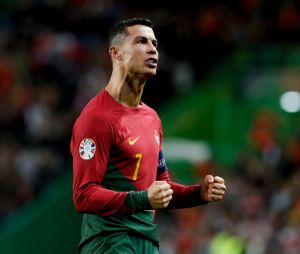 Cristiano Ronaldo lors du match des qualifications européennes entre le Portugal et le Liechtenstein à Lisbonne, Portugal le 23 mars 2023.