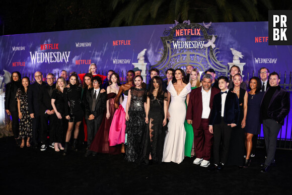 Première mondiale de la première saison de la série Netflix "Mercredi" au Hollywood American Legion Post 43 du Hollywood Legion Theater à Los Angeles, Californie, Etats-Unis, le 16 novembre 2022.
