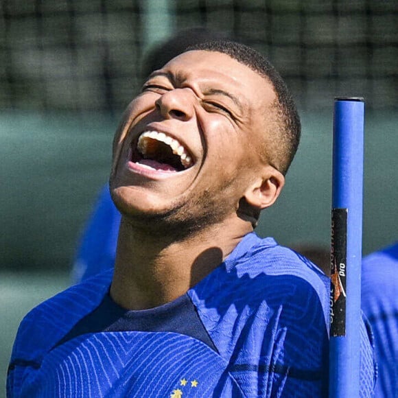 Kylian Mbappé (FRA) - Entraînement de l'équipe de France de football à Clairefontaine le 14 juin 2023. 