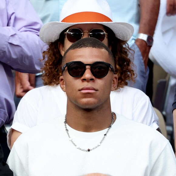 Kylian Mbappé - Célébrités en tribunes des Internationaux de France de tennis de Roland Garros 2023 à Paris le 11 juin 2023. © Jacovides-Moreau/Bestimage 