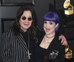 Ozzy Osbourne, sa fille Kelly Osbourne - 62ème soirée annuelle des Grammy Awards à Los Angeles, le 26 janvier 2020. 