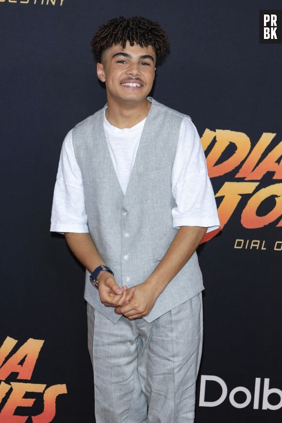 Ethann Isidore à la première du film "Indiana Jones et le Cadran de la Destinée" à Los Angeles, le 15 juin 2023.